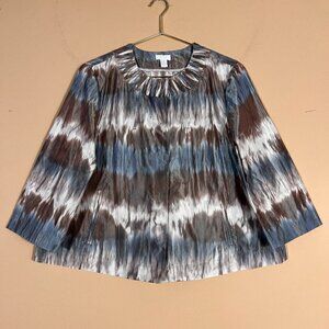 CHICO'S 3/4 Sleeve Tye Dyed Darya Cropped Jacket